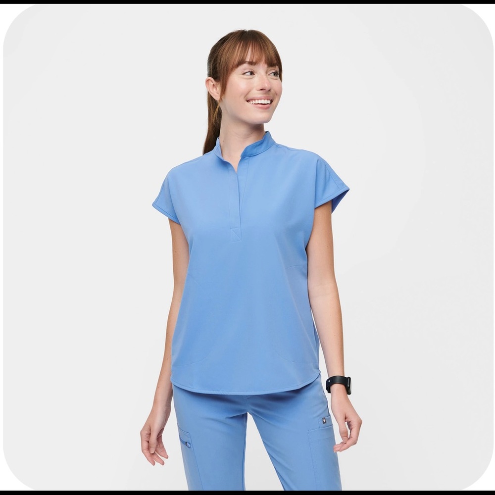 FIGS CEIL BLUE Rafaela Scrub Top